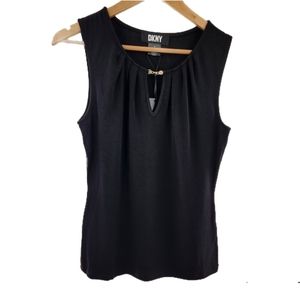 DKNY Black Sleeveless Top with Gold Chain Detail Womens Size Small
